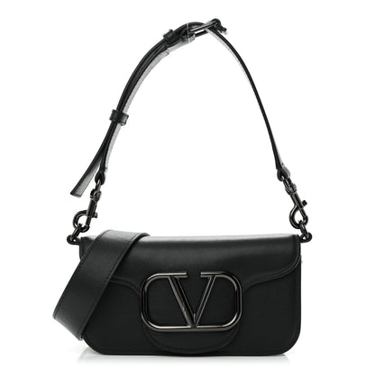Valentino Garavani Calfskin Monochrome Vlogo Mini Loco Crossbody Bag Black 1 of 18