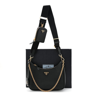 Prada Saffiano Lux Re-Edition 2005 Shoulder Bag Black 11 of 11