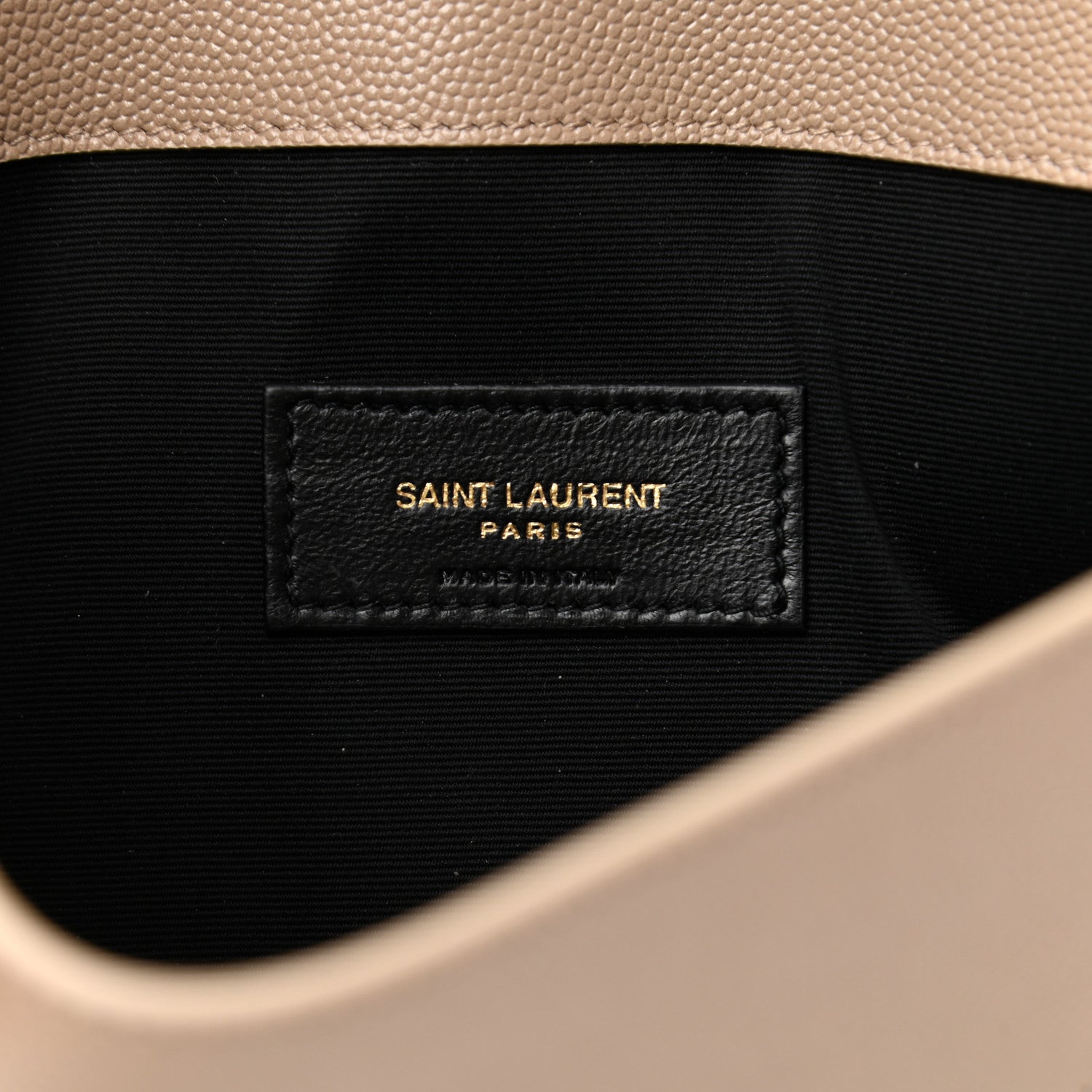 Saint Laurent Grain De Poudre Uptown Pouch Dark Beige 6 of 7