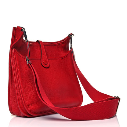 Hermes Taurillon Clemence Evelyne III PM Rouge Casaque 3 of 7