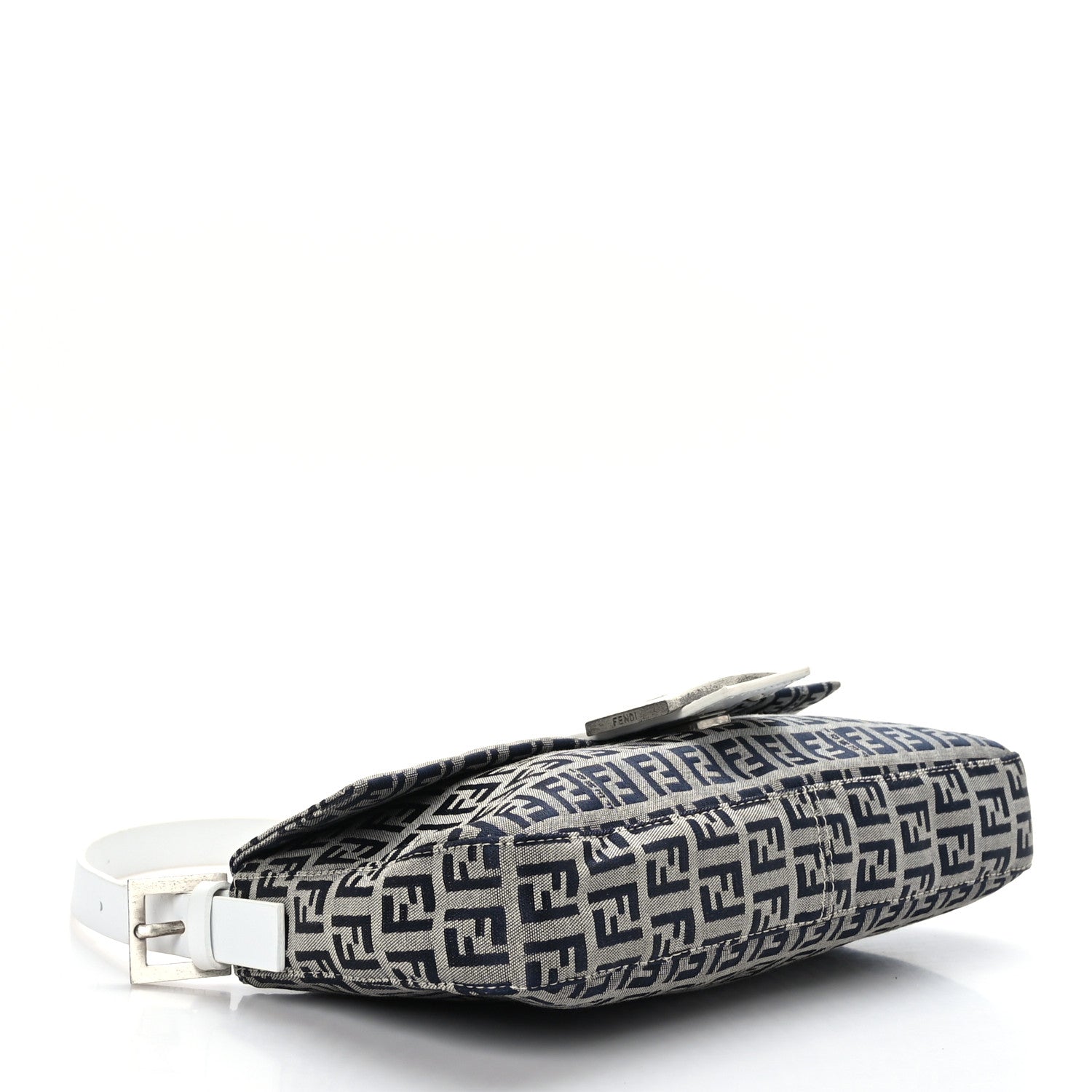 Fendi Zucchino Baguette Navy White 4 of 9