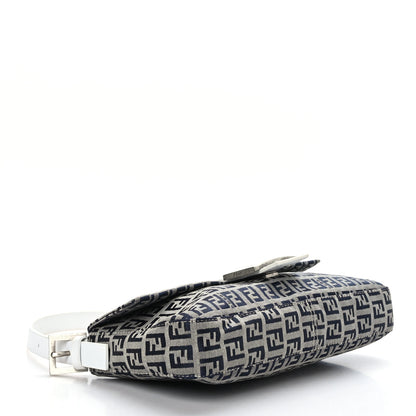 Fendi Zucchino Baguette Navy White 4 of 9