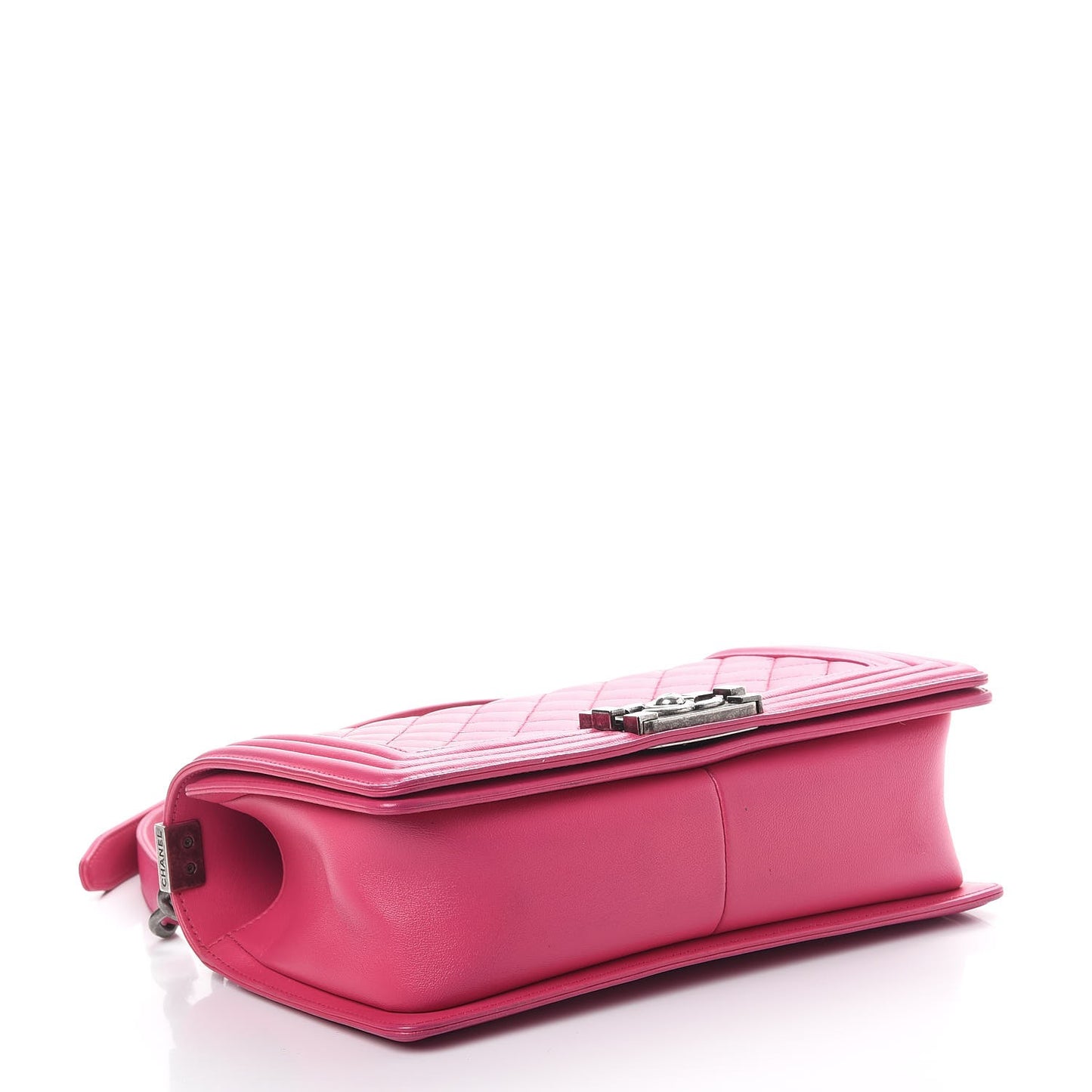Lambskin Quilted Medium Boy Flap Pink