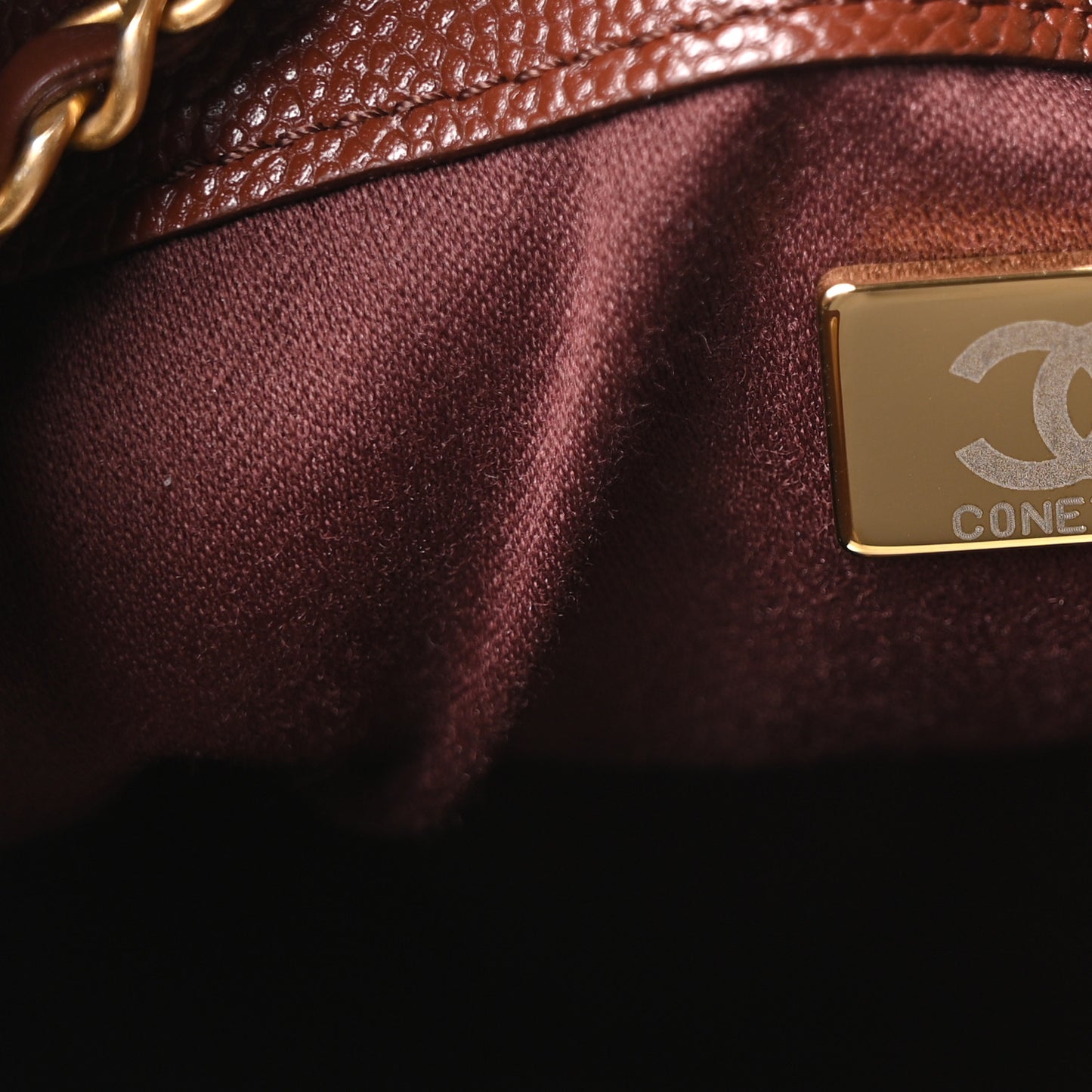 Caviar Quilted Small Chanel 25 Handbag Brown