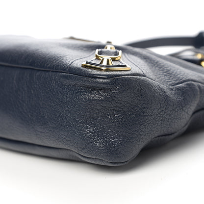 Balenciaga Chevre Gold Metallic Edge Hardware Town Bleu Nuit Dark Sea 9 of 9