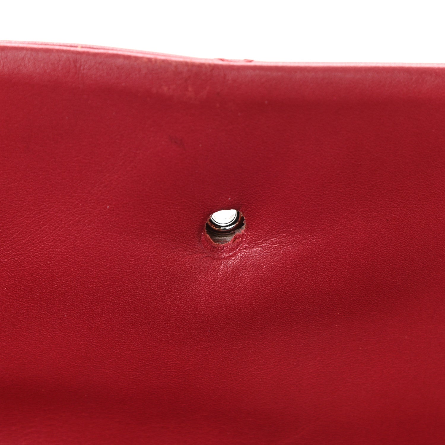 Chanel Calfskin Double Stitch Large Hamptons Flap Bag Red 10 of 11