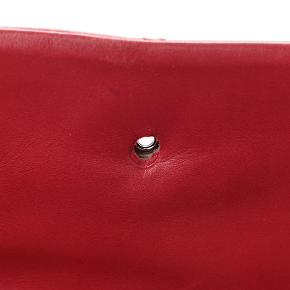 Chanel Calfskin Double Stitch Large Hamptons Flap Bag Red 10 of 11