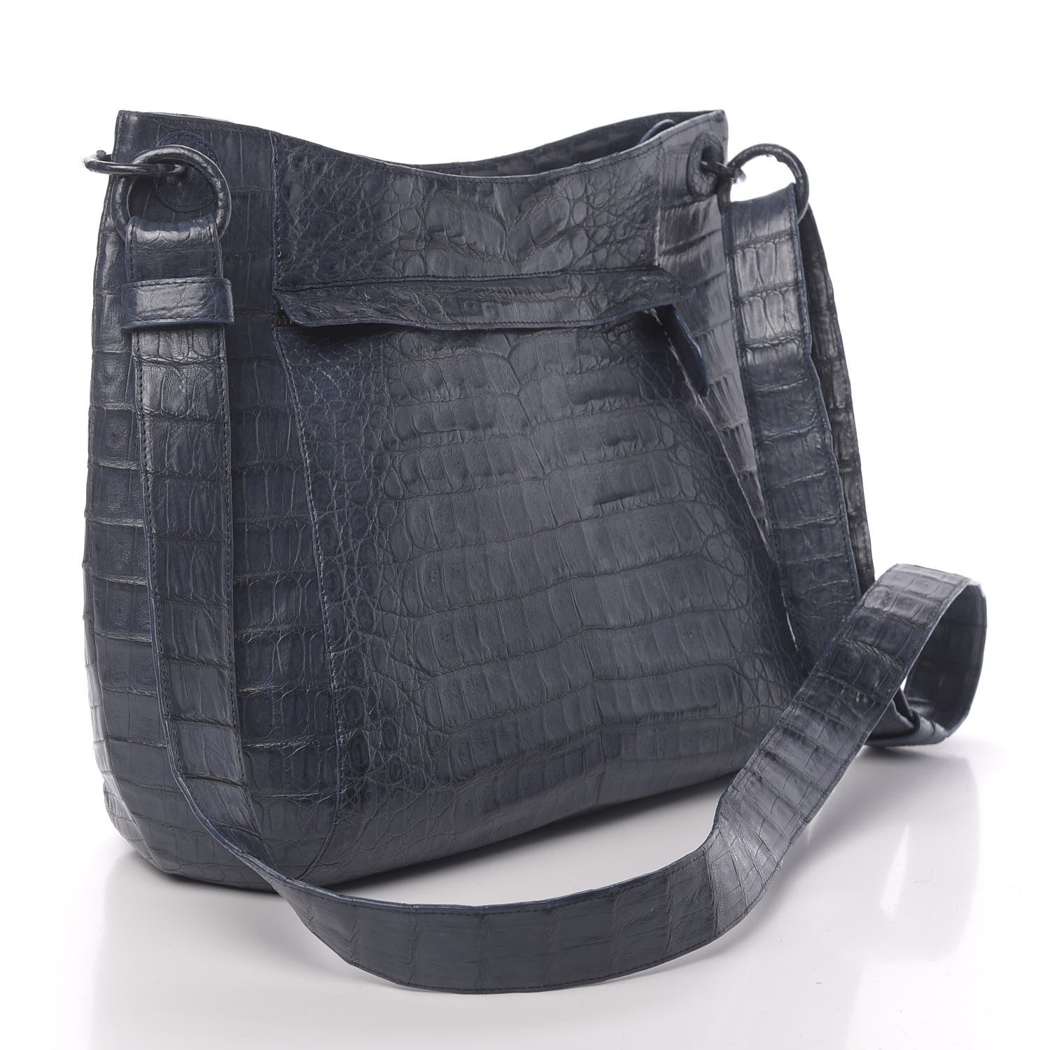 Nancy Gonzalez Crocodile Crossbody Bag Dark Blue 3 of 17