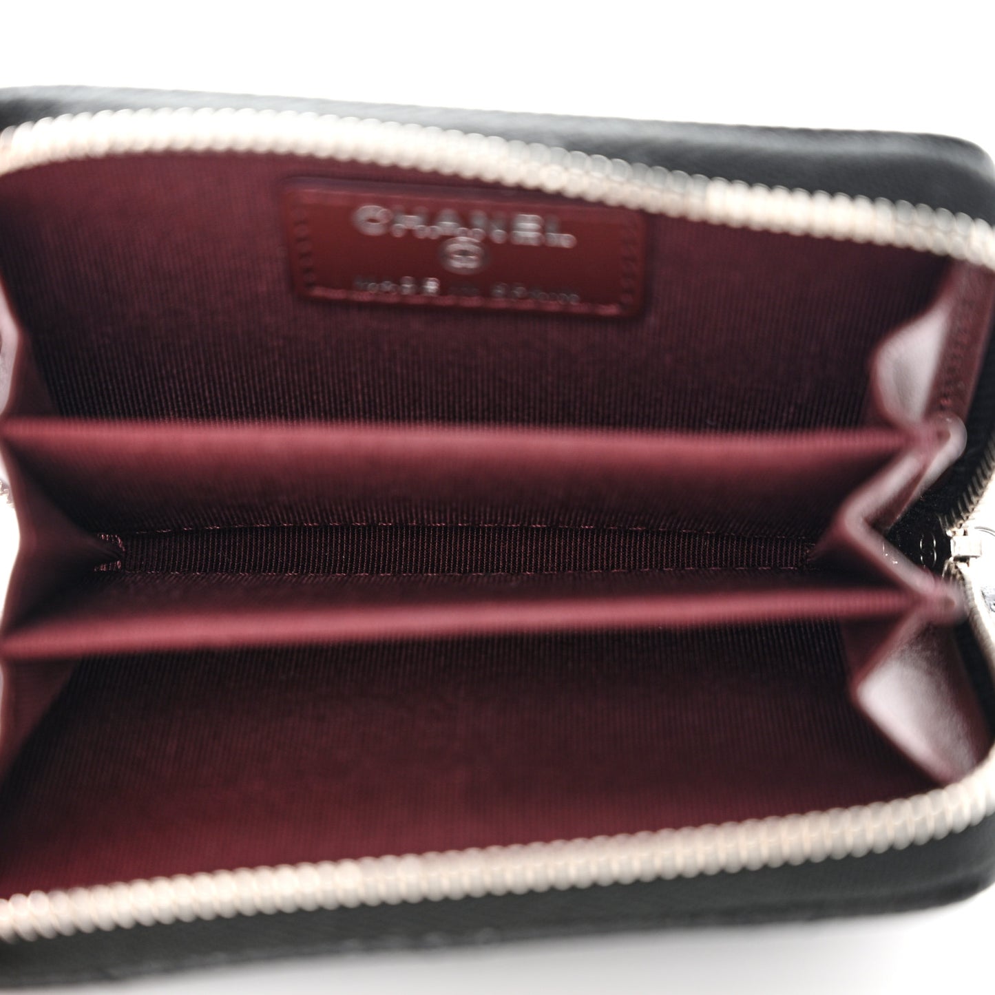 Caviar Quilted Classic Zipped Coin Purse Black