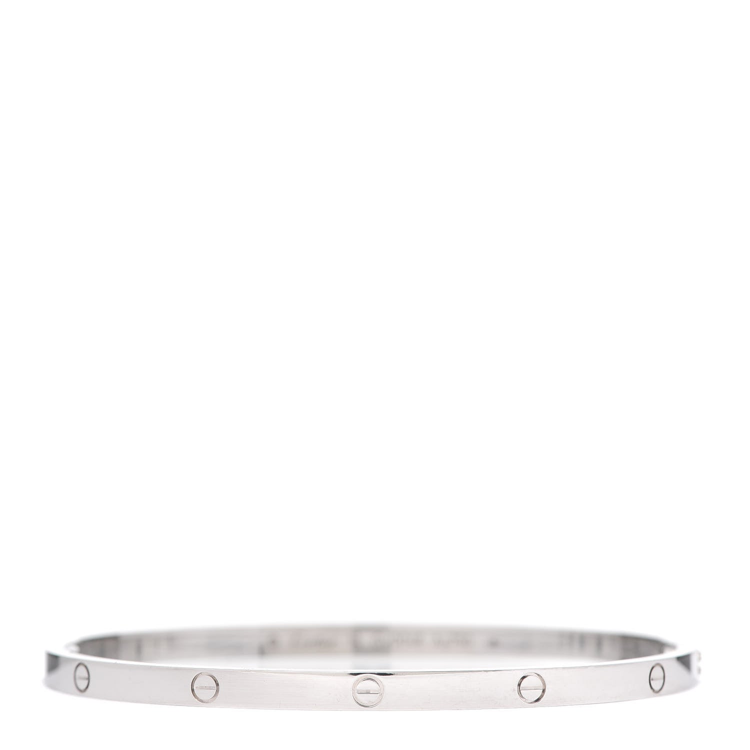 Cartier 18K White Gold Small LOVE Bracelet 18 1 of 7