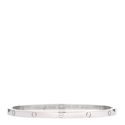 Cartier 18K White Gold Small LOVE Bracelet 18 1 of 7