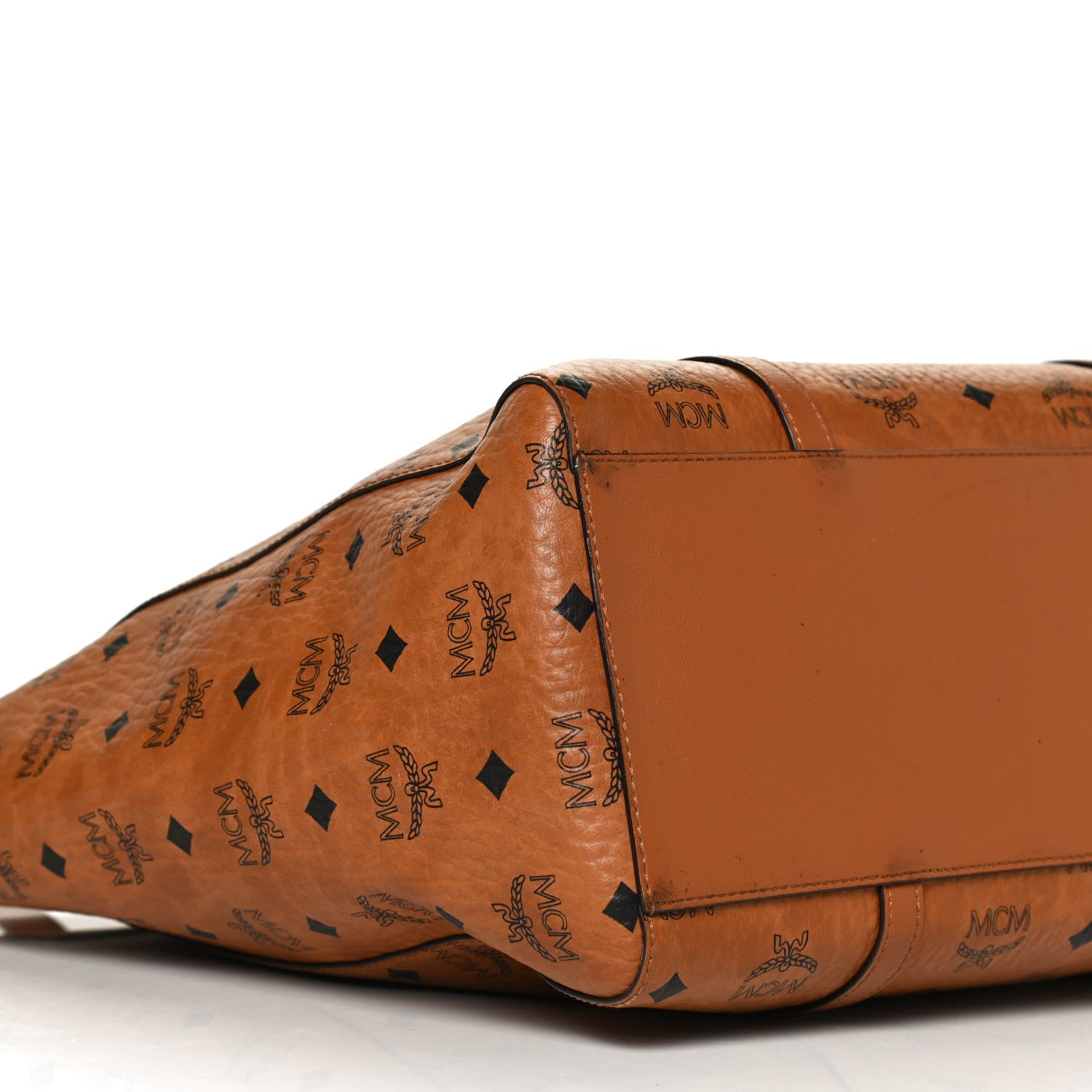 MCM Visetos Toni Shopper Tote Cognac 8 of 12