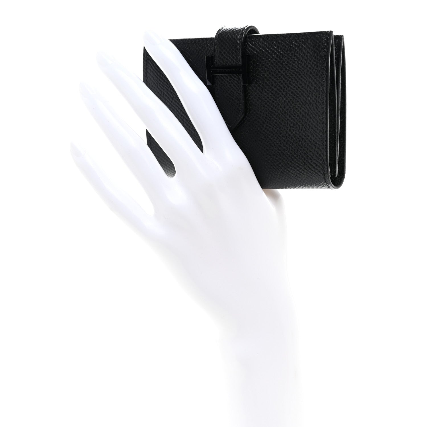 Hermes Epsom Monochrome Bearn Card Holder Wallet Black 2 of 8