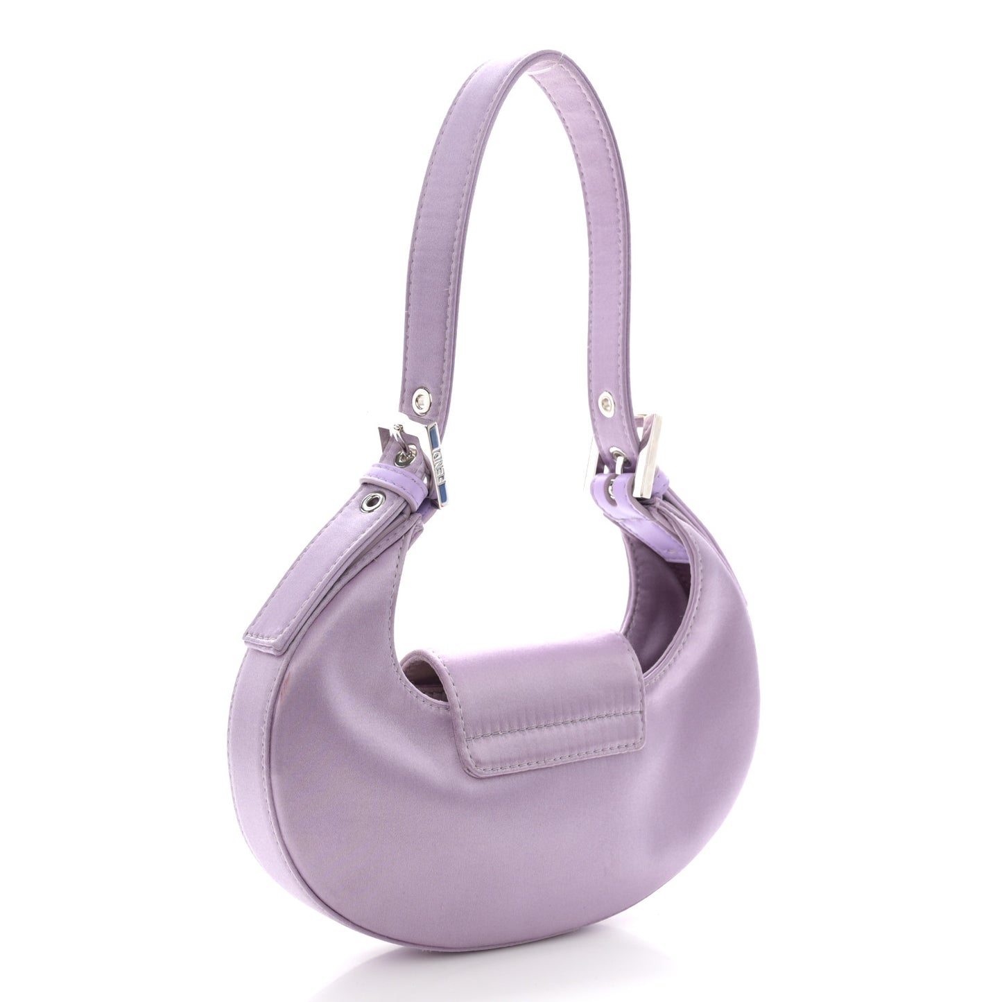 Silk Satin Mini Cookie Hobo Bag Lilla