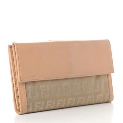 Fendi Zucchino Forever Continental Wallet Beige 3 of 15