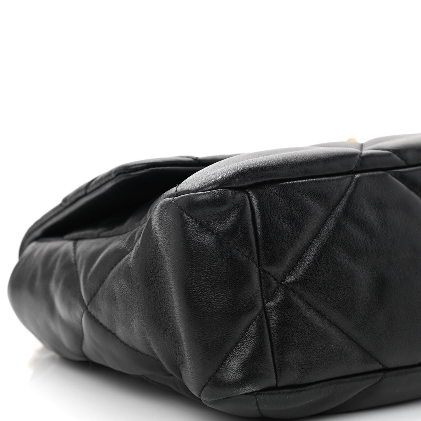Lambskin Quilted Large Chanel 19 Flap Black