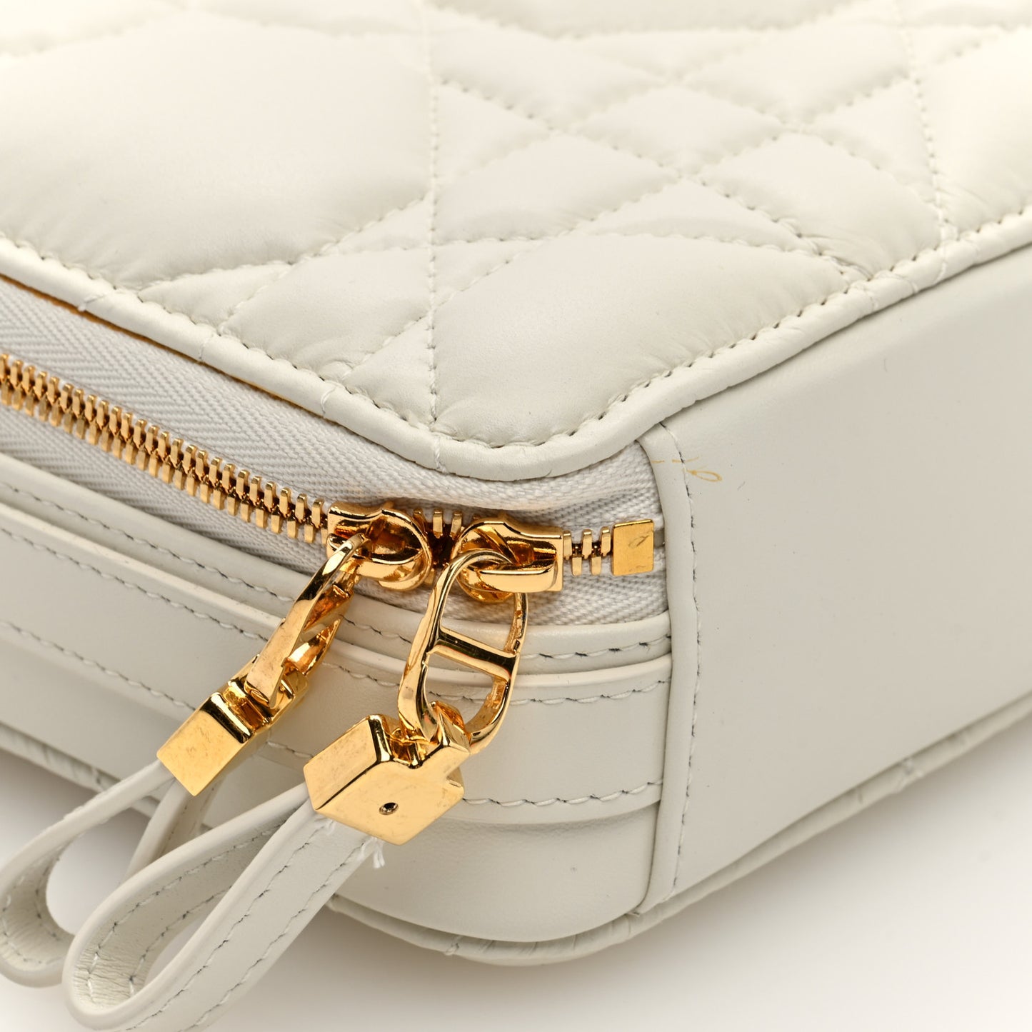 Calfskin Macrocannage Caro Box Bag Latte