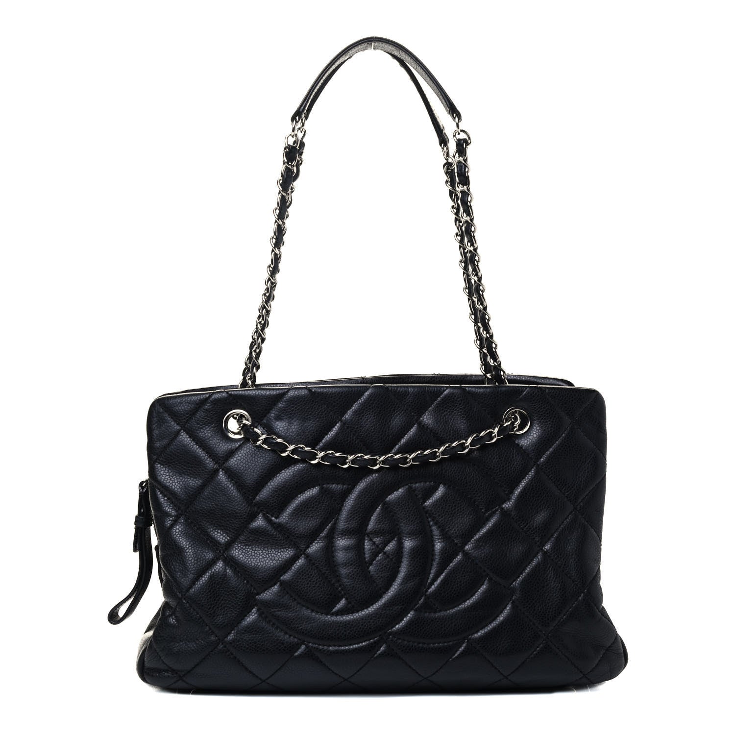 Chanel Caviar Quilted CC Timeless Soft Tote Black 1 of 4
