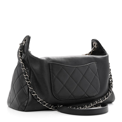 Chanel Calfskin Chain 20s Signature Hobo Black 3 of 12