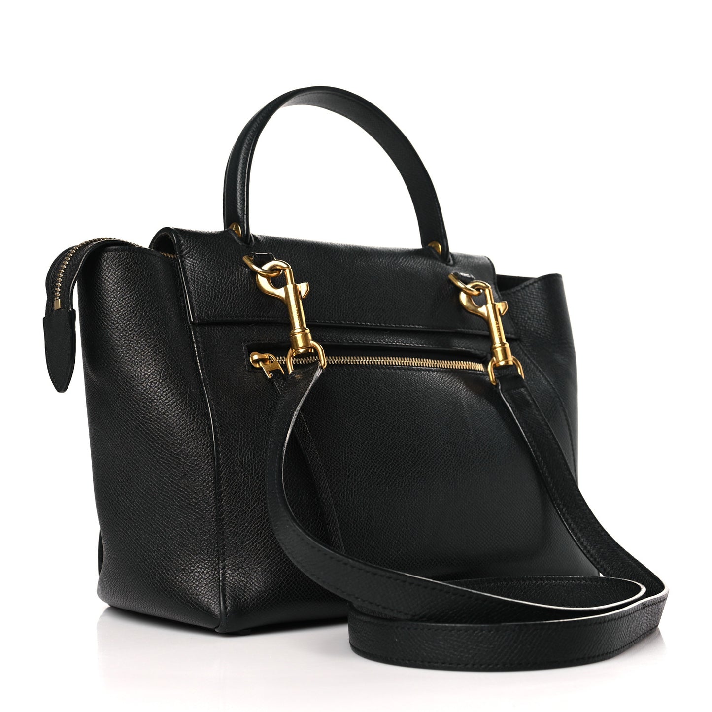 Grained Calfskin Micro Belt Bag Black