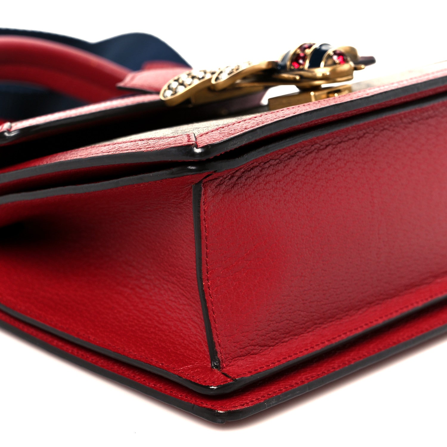 Gucci GG Supreme Monogram Small Queen Margaret Top Handle Bag Red 10 of 12