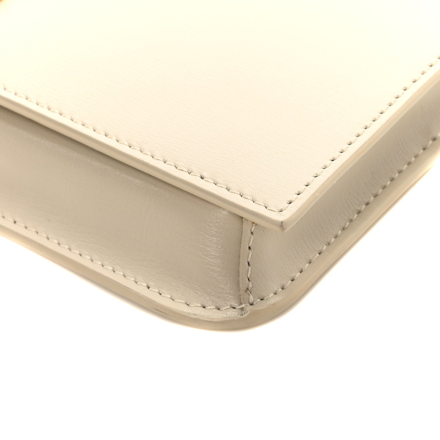 Saint Laurent Smooth Calfskin Monogram Phone Holder Crossbody Crema Soft 9 of 10