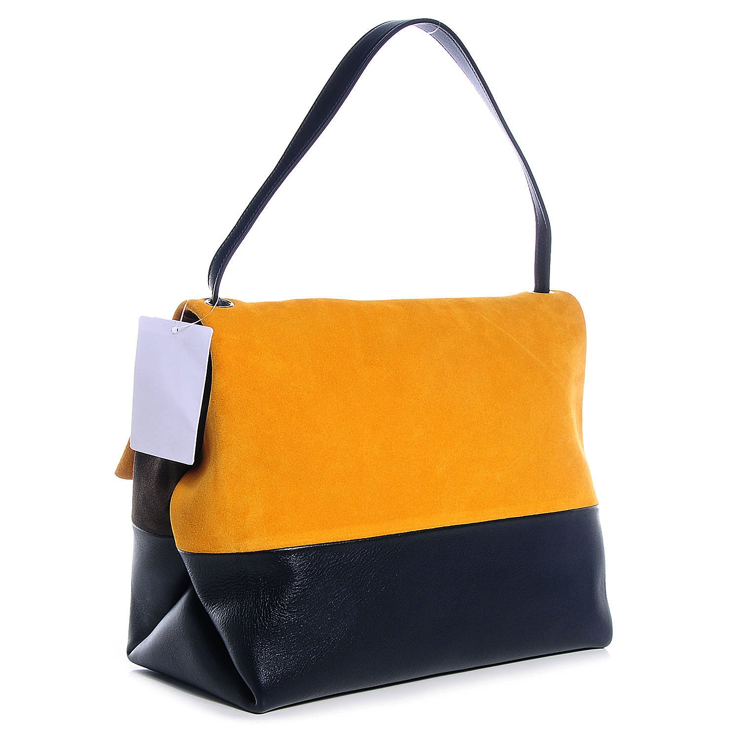 Celine Calfskin Suede All Soft Shoulder Bag Amber 3 of 8