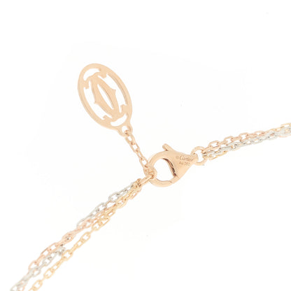 Cartier 18K Pink Yellow White Gold Three Chain Necklace 4 of 6