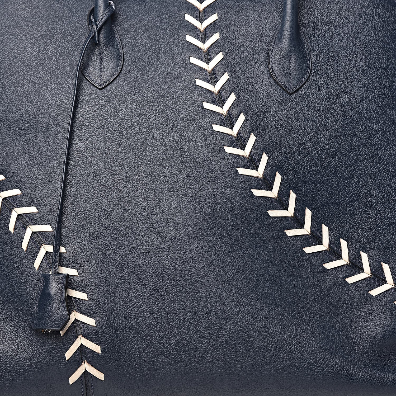 Hermes Evercolor 1923 Bolide 45 Baseball Bag Bleu De Malte Blanc 10 of 10