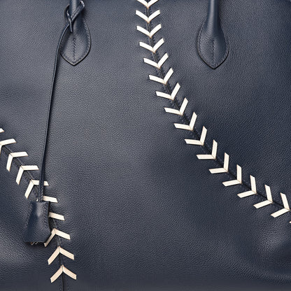 Hermes Evercolor 1923 Bolide 45 Baseball Bag Bleu De Malte Blanc 10 of 10
