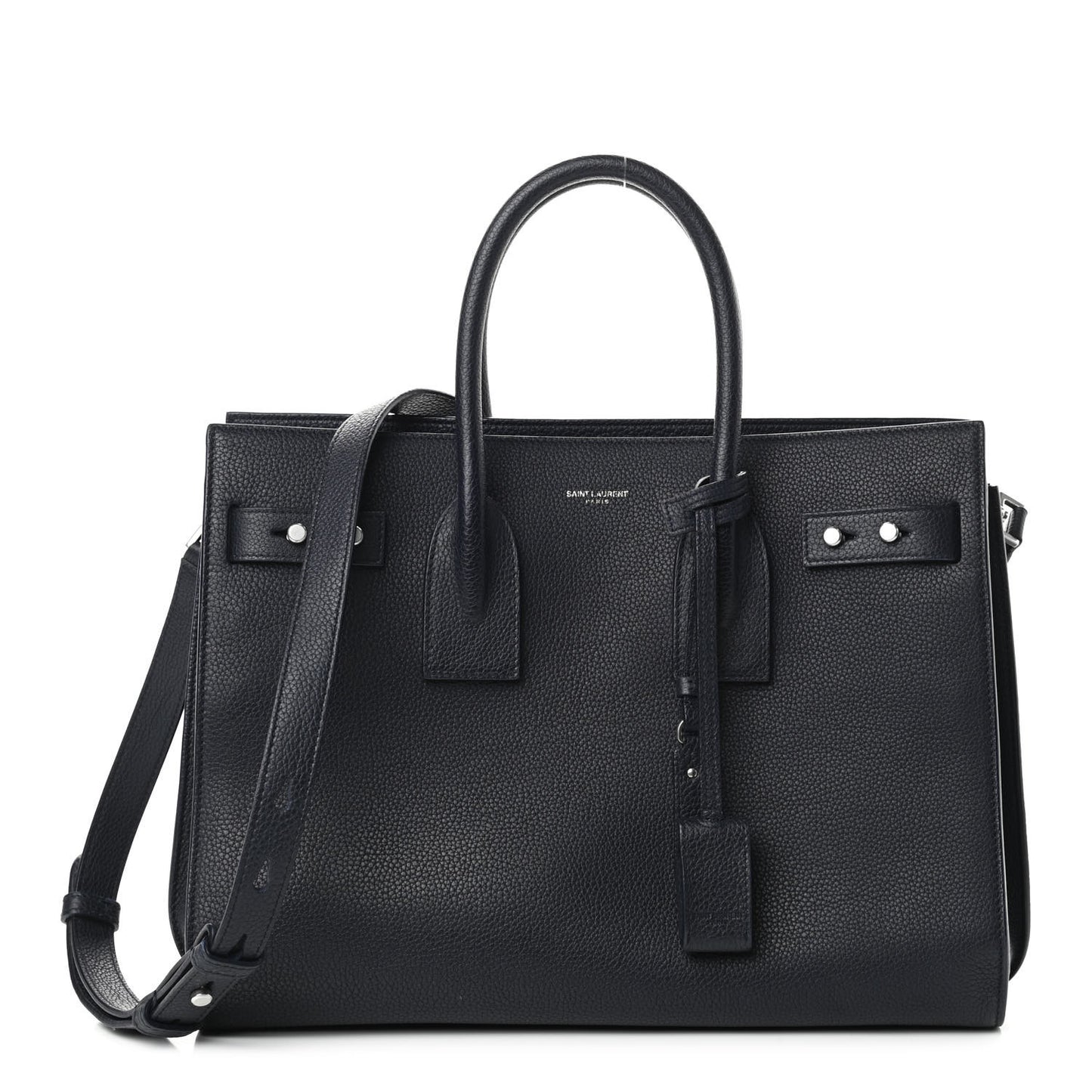 Grained Calfskin Small Supple Sac De Jour Navy