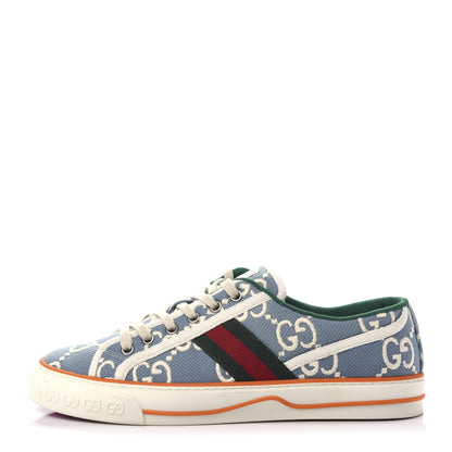 Gucci Cotton GG Monogram Web Womens 1977 Tennis Sneakers 40 Philod Ivory Mystic White 1 of 9