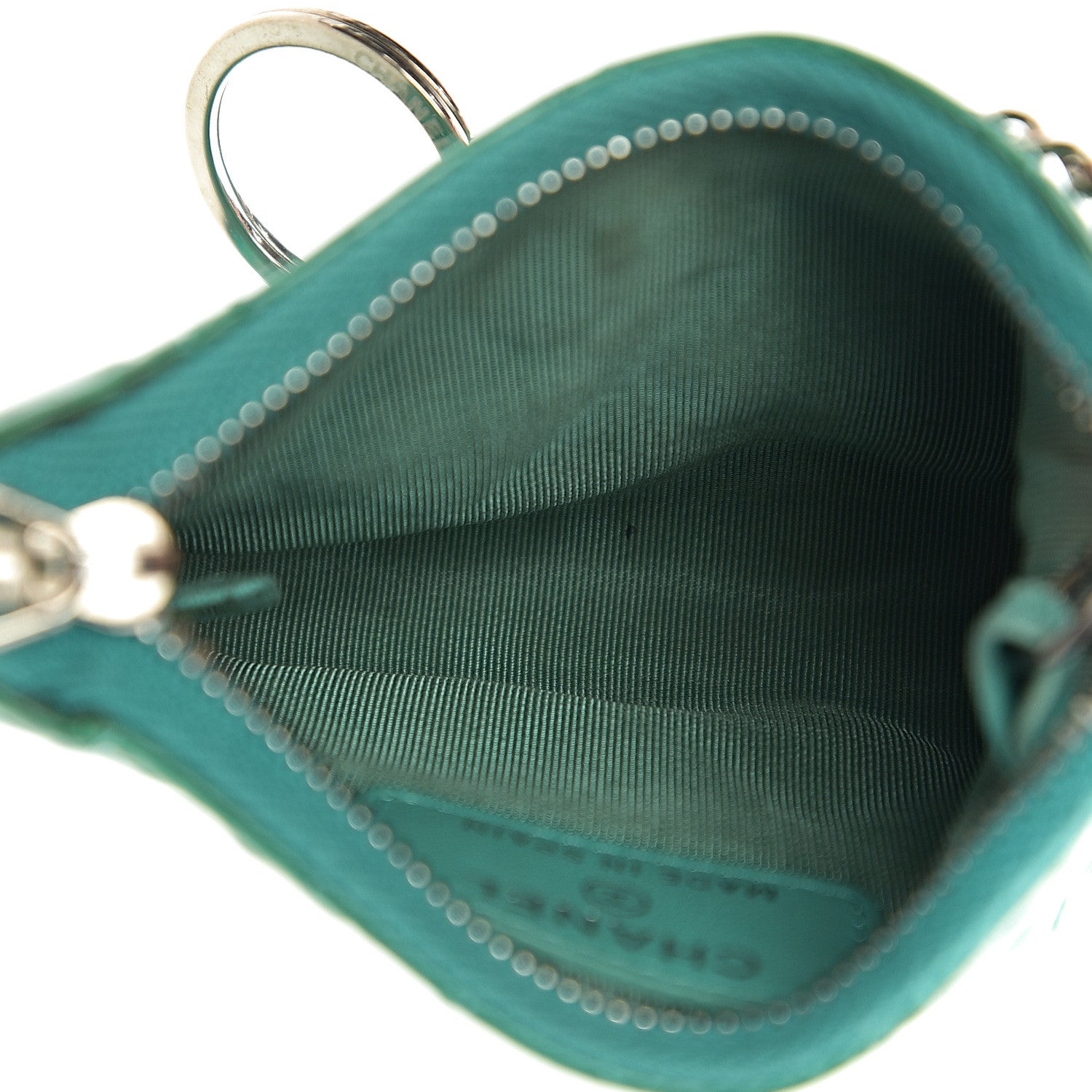 Chanel Patent Quilted Key Holder Case Green 4 of 12