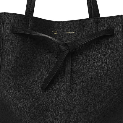 Celine Soft Grained Calfskin Medium Belt Cabas Phantom Black 8 of 11