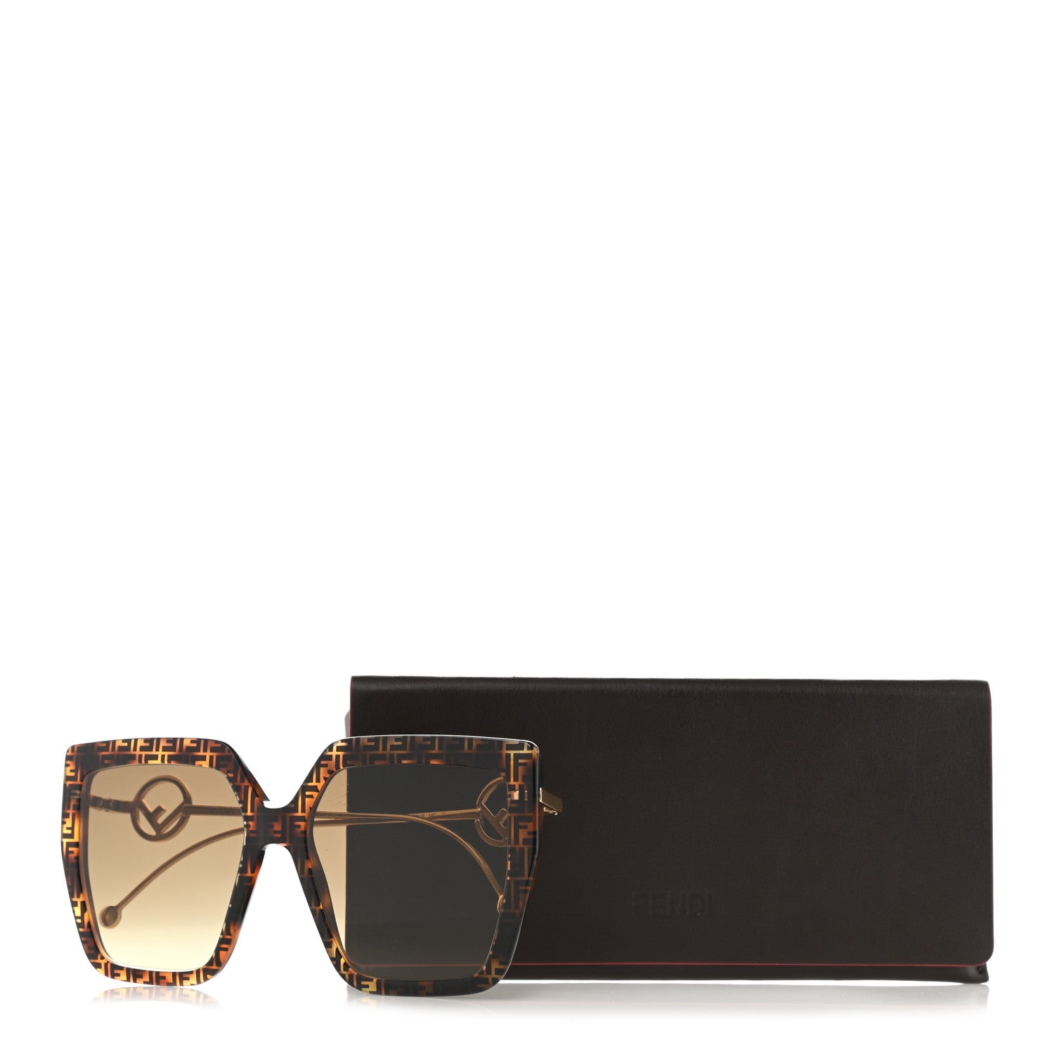 Fendi Acetate Metal F is Fendi FF Butterfly Sunglasses FF 0410/S Havana 7 of 7