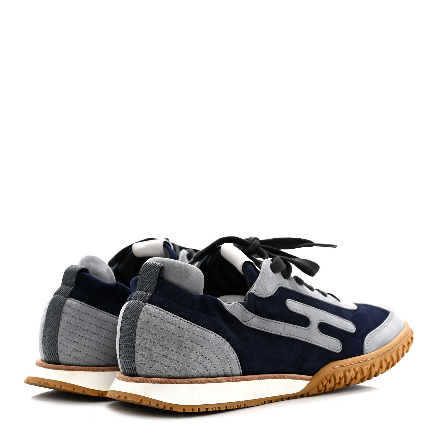 Suede Goatskin Jet Sneakers 38 Marine Gris Orage