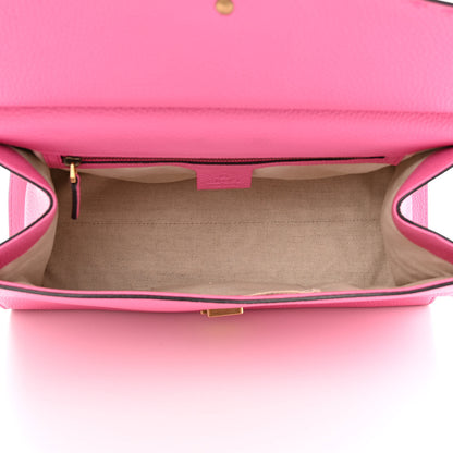 Gucci Calfskin Small GG Marmont Top Handle Bag Pink Tropical Flower 4 of 12