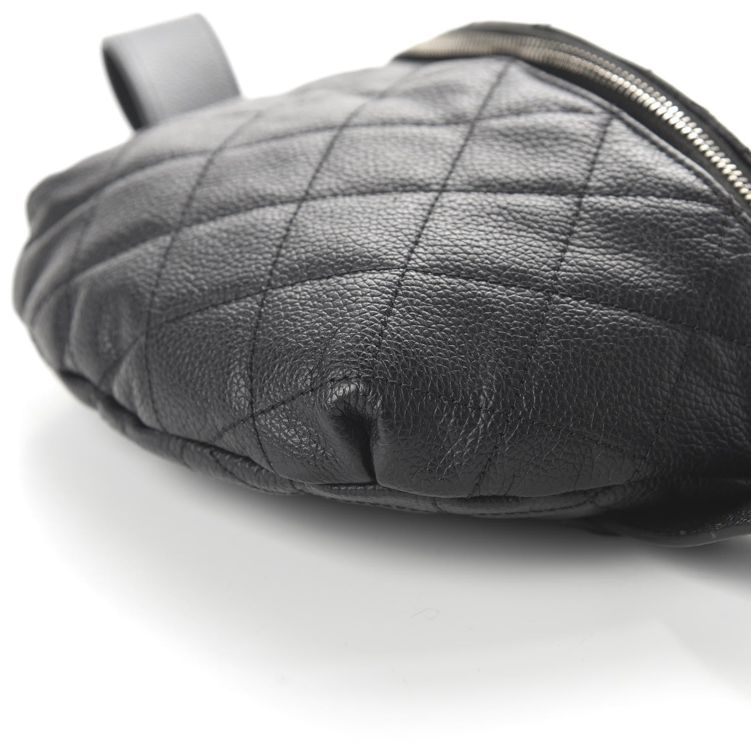 Chanel Grained Calfskin Quilted Waist Belt Bag Black 7 of 10