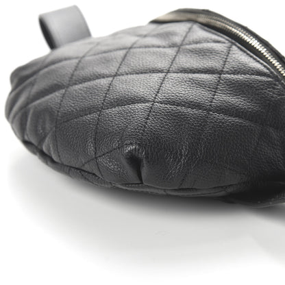 Chanel Grained Calfskin Quilted Waist Belt Bag Black 7 of 10