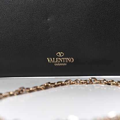 Valentino Garavani Vitello Small Rockstud Flap Wallet on Chain Black 11 of 11
