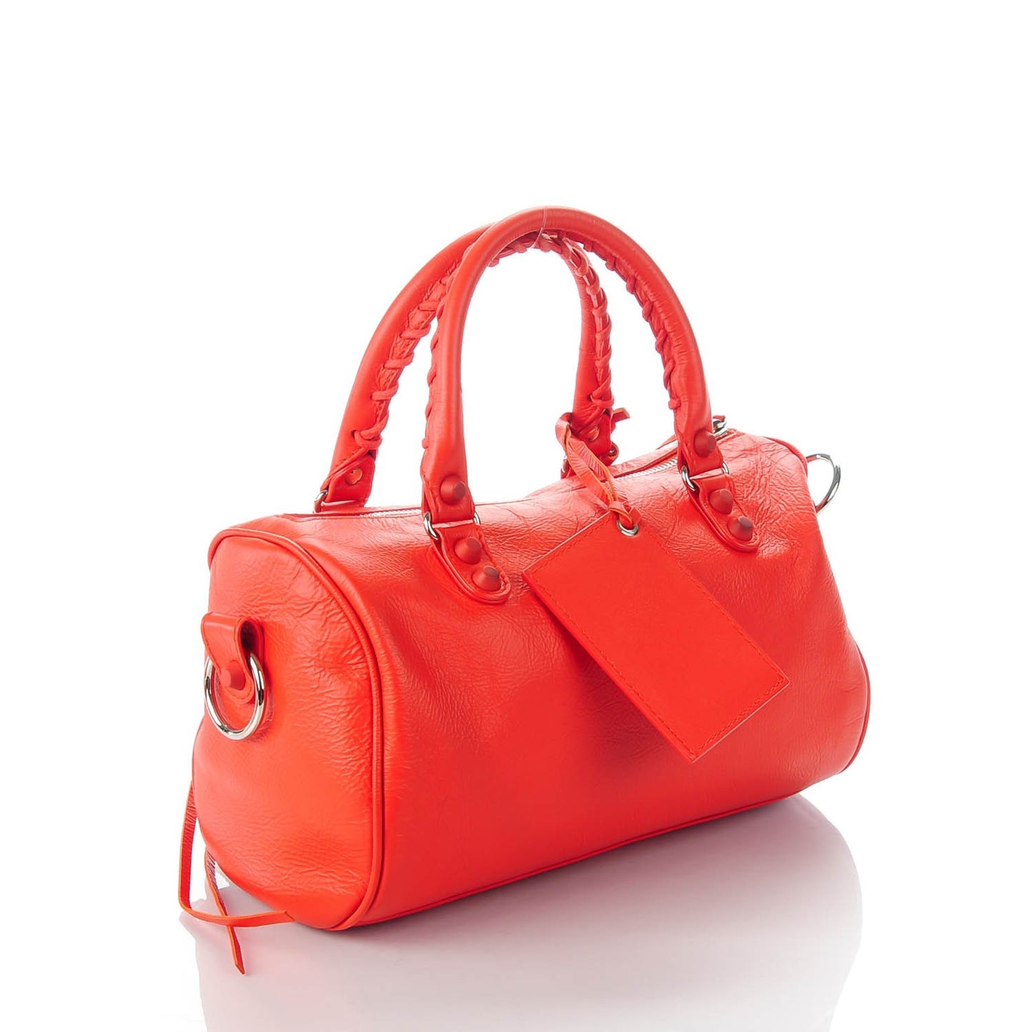 Matte Goatskin Rubber Covered Classic Hardware Mini Twiggy Rouge Coquelicot Rouge Braise