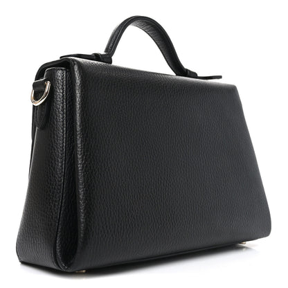 Gucci Dollar Calfskin Interlocking G Top Handle Shoulder Bag Black 3 of 10