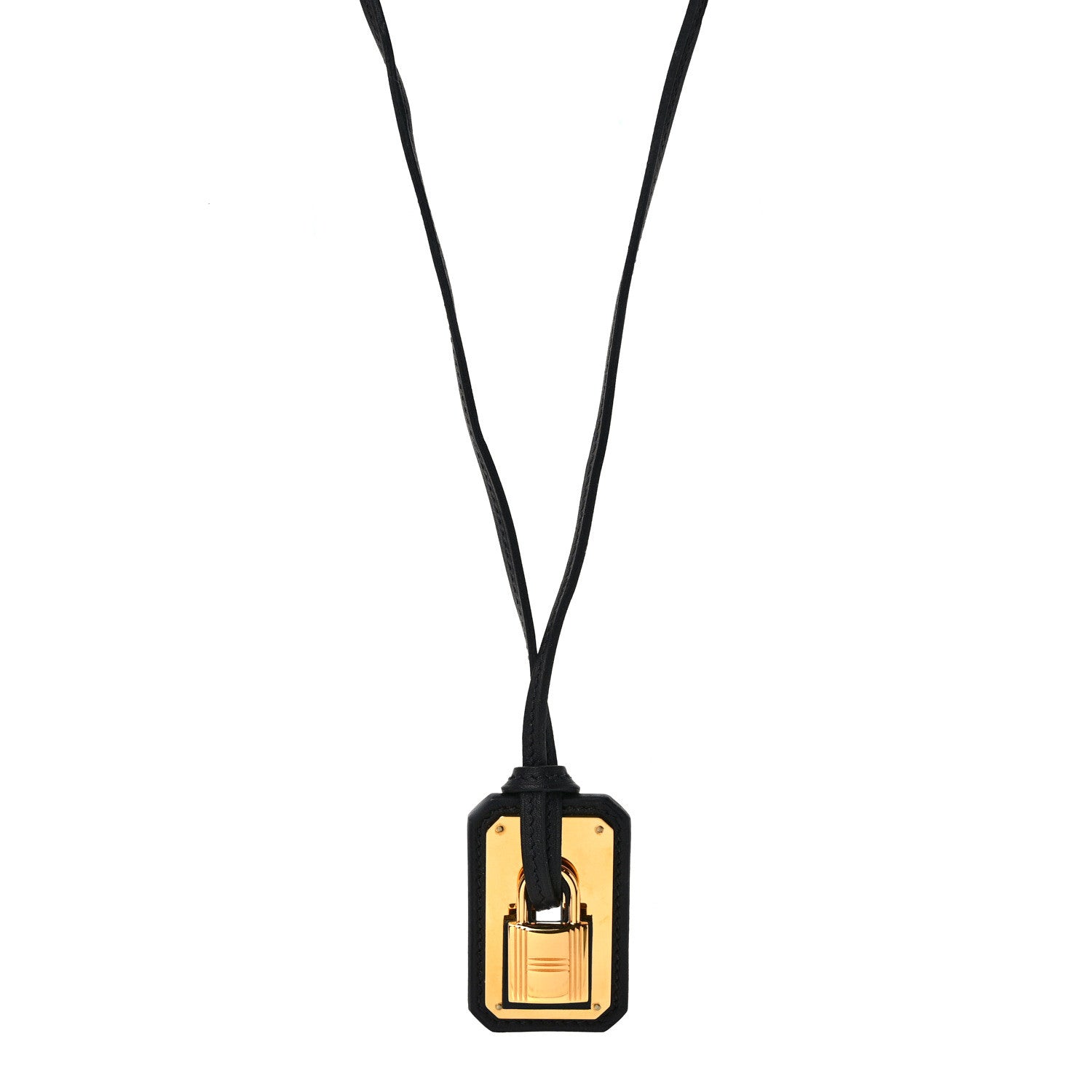 Hermes Swift Large O'Kelly Pendant Necklace Black 1 of 5