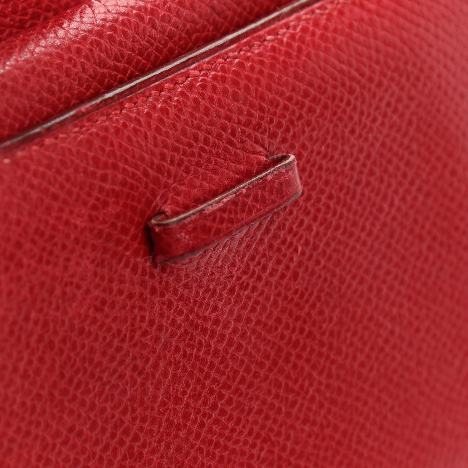 Hermes Courchevel Tri-Fold Compact Wallet Rouge Vif 12 of 12