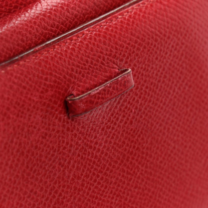 Hermes Courchevel Tri-Fold Compact Wallet Rouge Vif 12 of 12