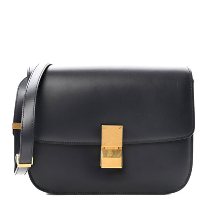 Celine Box Calfskin Medium Classic Box Flap Bag Navy 1 of 14