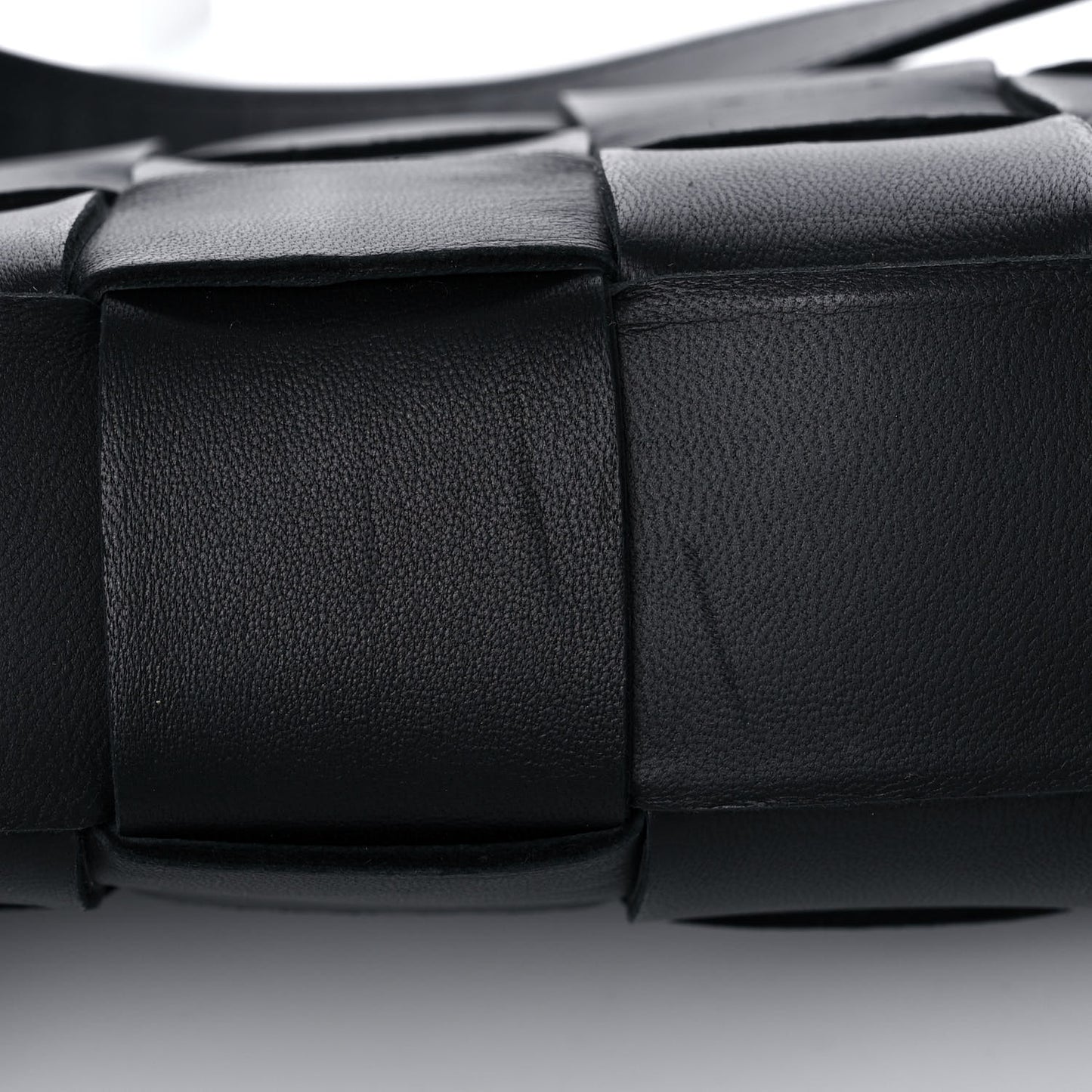 Lambskin Maxi Intrecciato Cassette Crossbody Bag Black