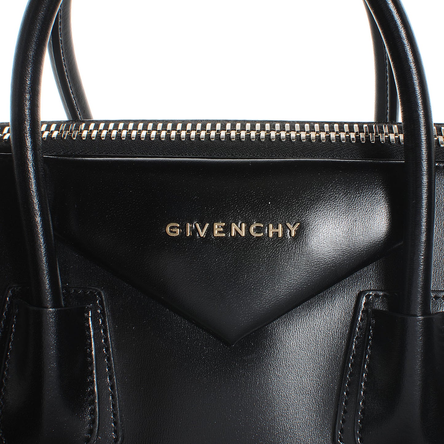Shiny Lord Calfskin Medium Antigona Black