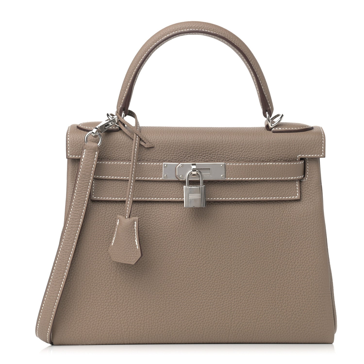 Hermes Togo Kelly Retourne 28 Etoupe 1 of 11