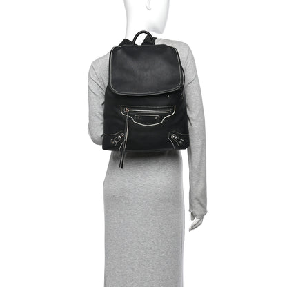 Balenciaga Veau Classic Silver Hardware Traveler Backpack Black 2 of 13